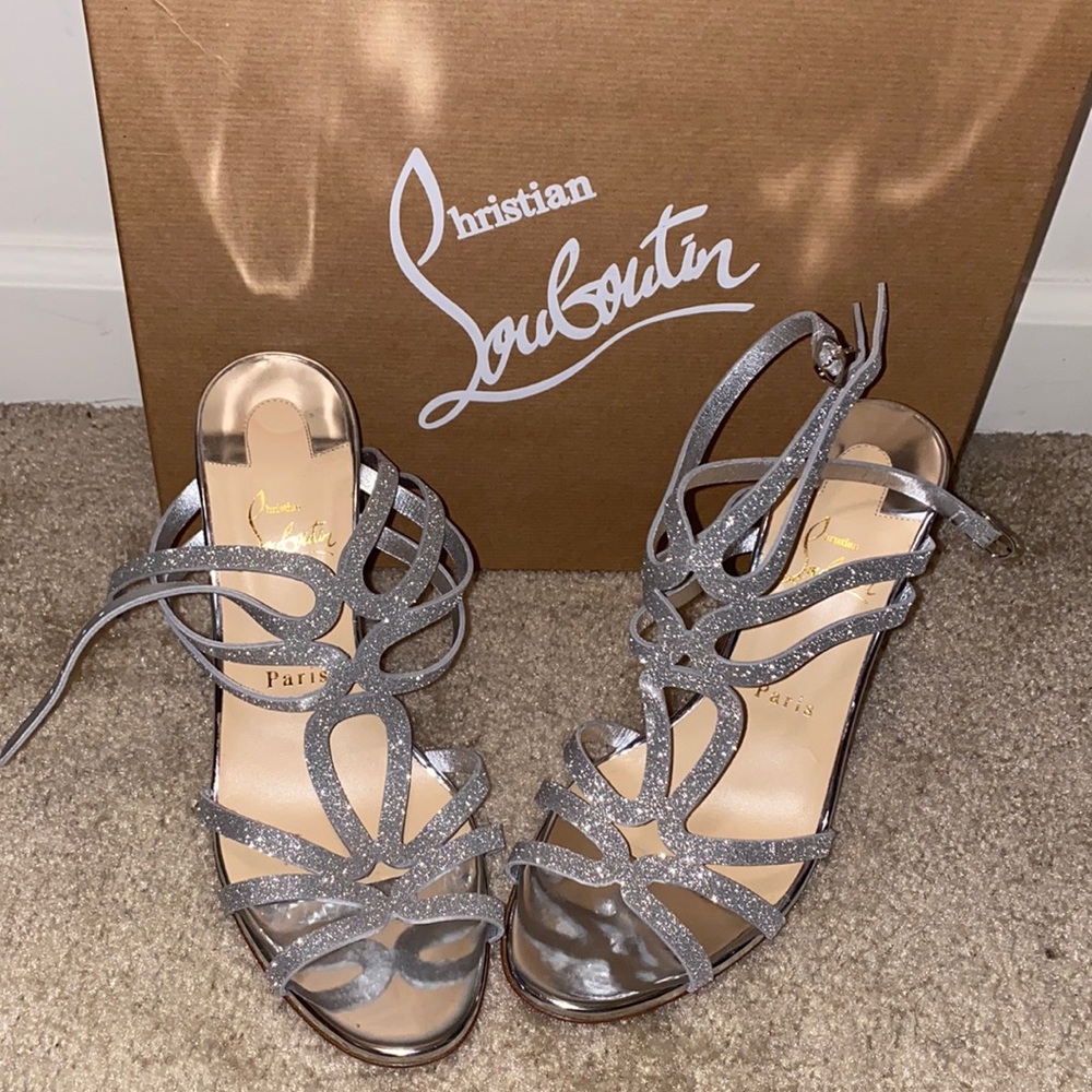 Christian Louboutin Renee 100 Glitter Mini Heel